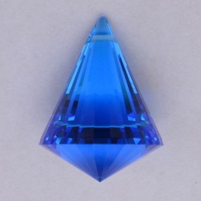 Хрустальная подвеска Пирамидка синий